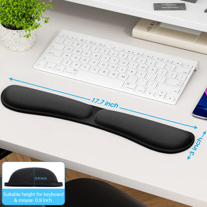 KTRIO Ergonomic Keyboard Wrist Rest and Mouse Pad with Wrist Rest Set, Memory Foam Wrist Support for Typing, Gaming, Office and Home Use