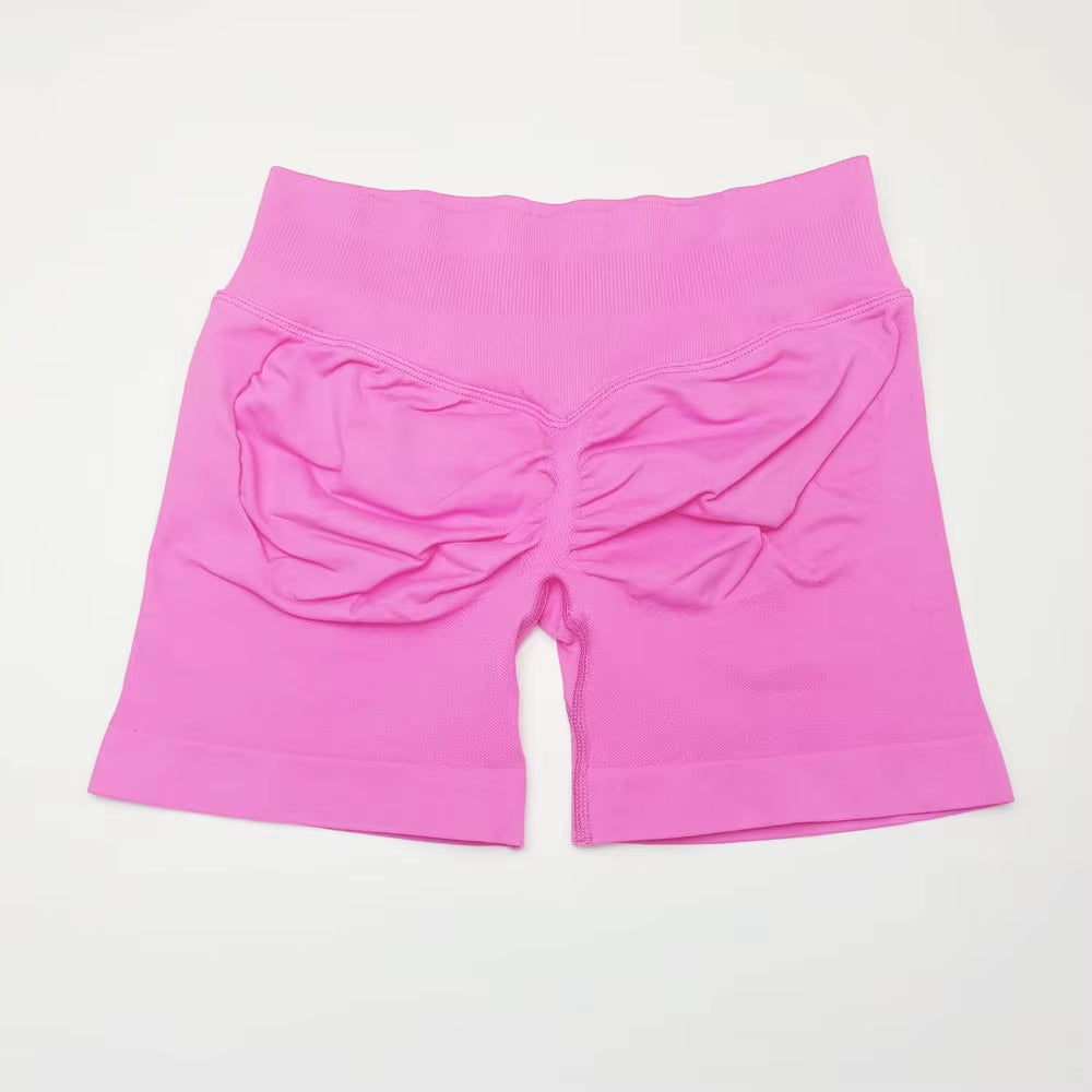 Women's Fitness Sports Shorts Low Ribbed Workout Yoga Seamless Leggings