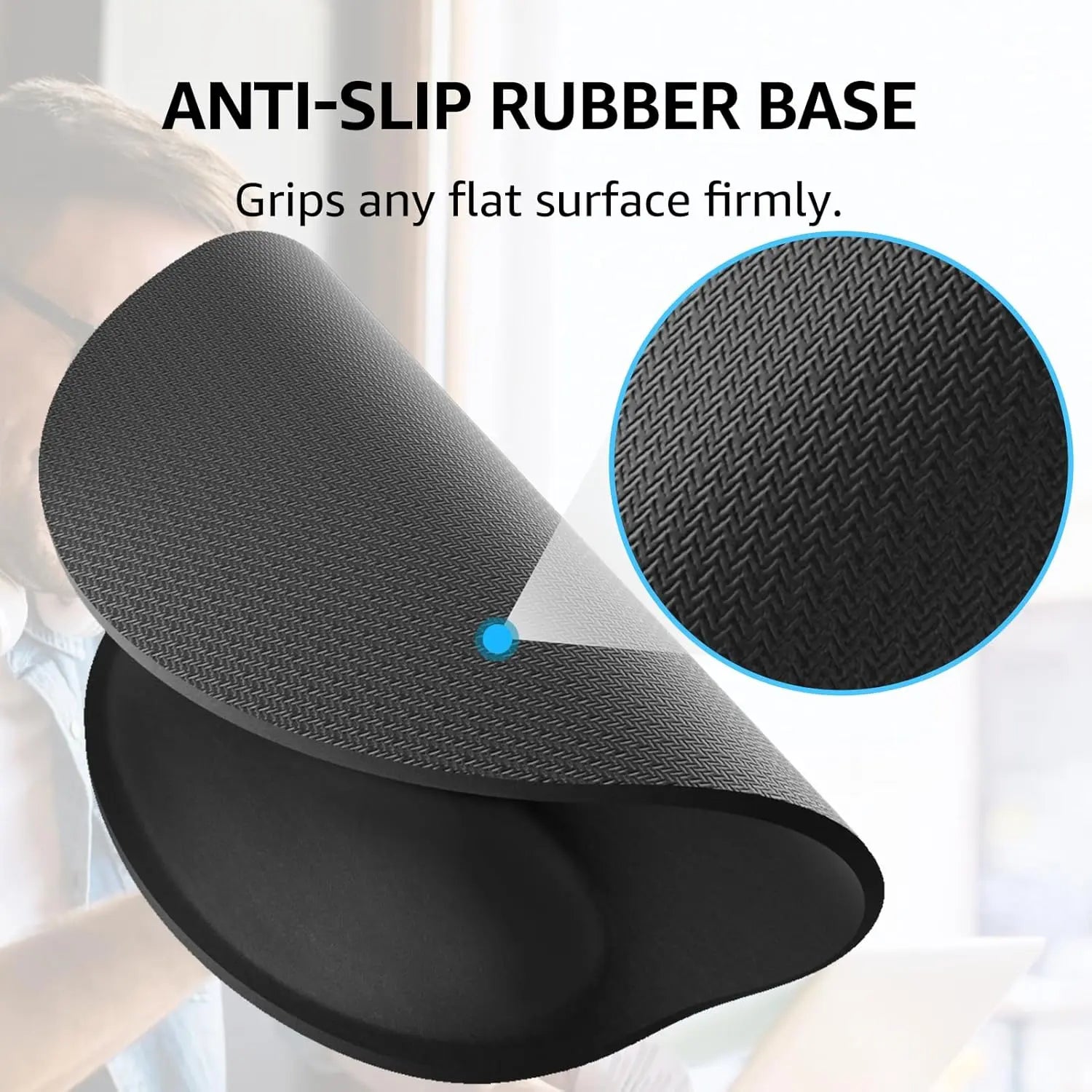 KTRIO Ergonomic Keyboard Wrist Rest and Mouse Pad with Wrist Rest Set, Memory Foam Wrist Support for Typing, Gaming, Office and Home Use, Black