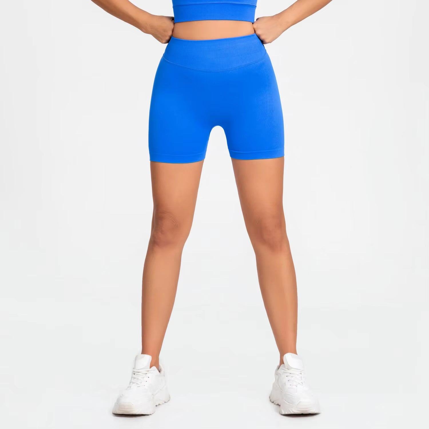 Women's Fitness Sports Shorts Low Ribbed Workout Yoga Seamless Leggings