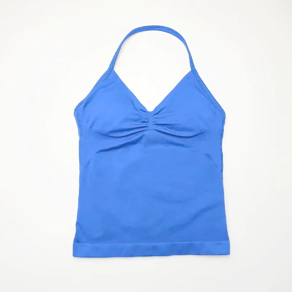 Women's Seamless Yoga Tank with Removable Pads (V Neck)