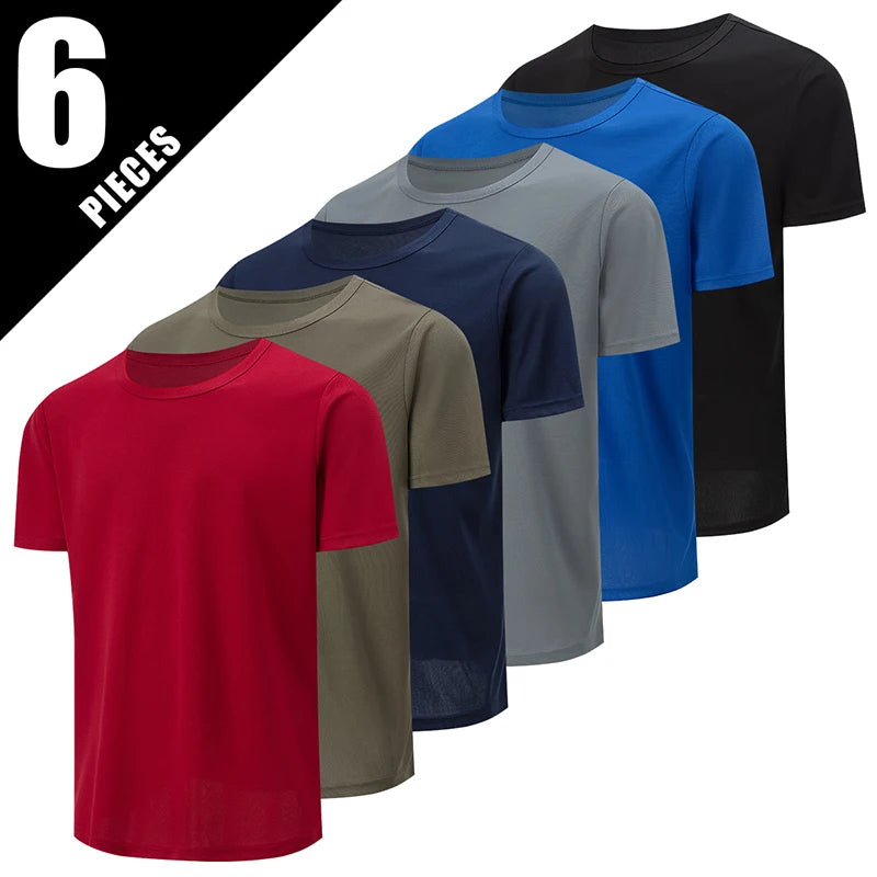 Men's Multicolor Short-Sleeved Loose and Comfortable Shirts 1/2/4 Pcs