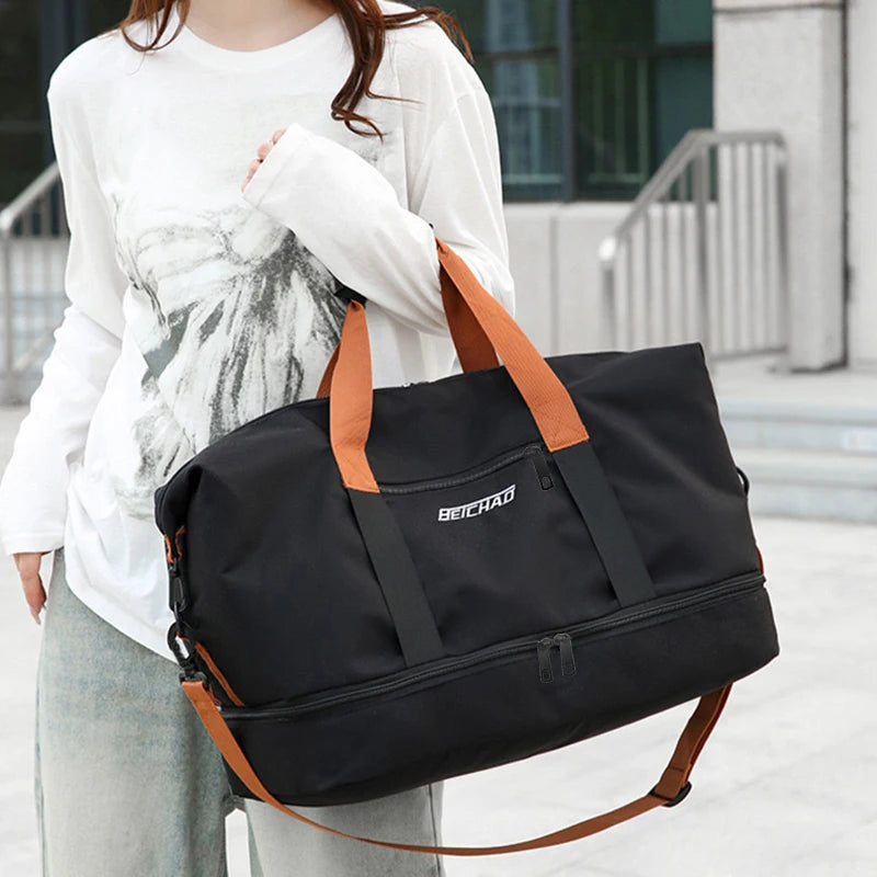 Travel Gym Bag Shoulder Crossbody Duffle Bag