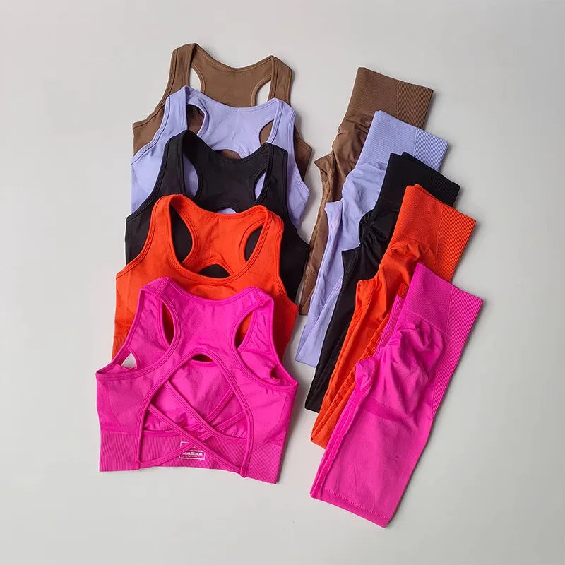 Women's Tracksuit Yoga Set (Sports Bra+High Waist Leggings)