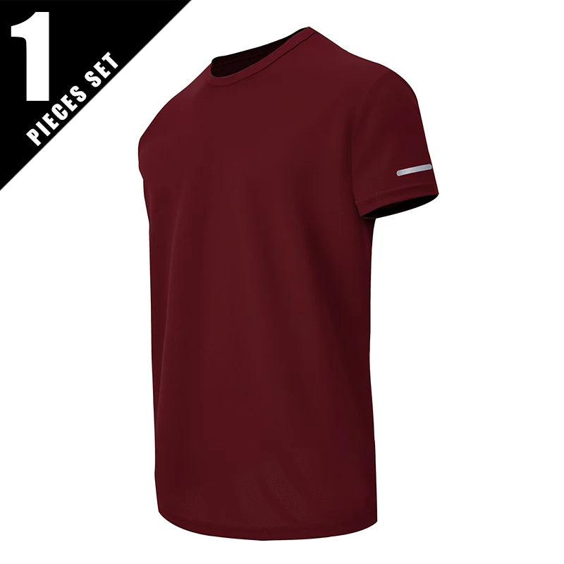 Men's Multicolor Short-Sleeved Loose and Comfortable Shirts 1/2/4 Pcs