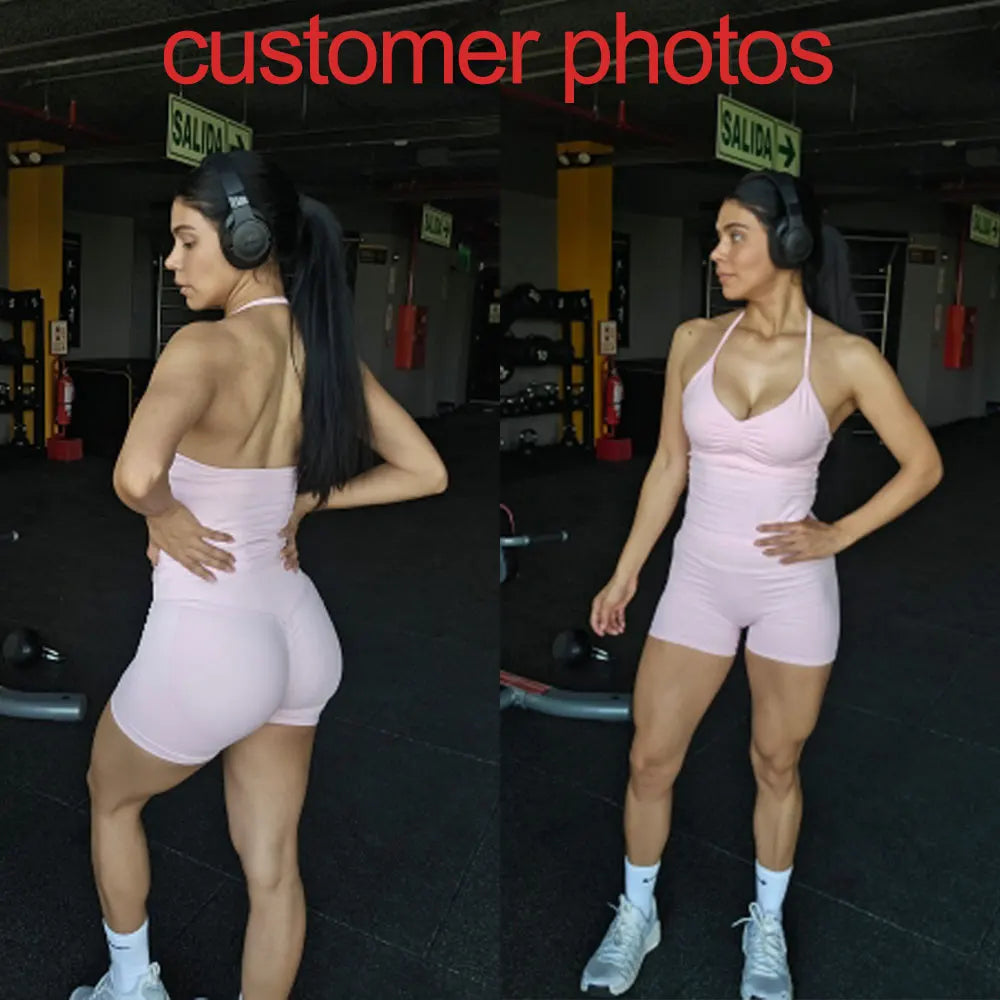 Women's Seamless Yoga Tank with Removable Pads (V Neck)