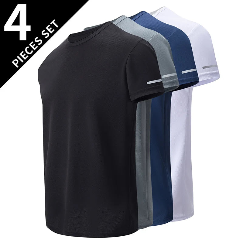 Men's Multicolor Short-Sleeved Loose and Comfortable Shirts 1/2/4 Pcs