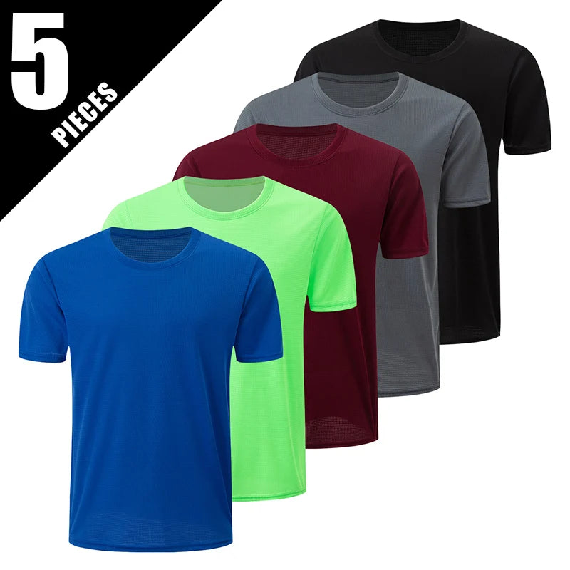 Men's Multicolor Short-Sleeved Loose and Comfortable Shirts 1/2/4 Pcs