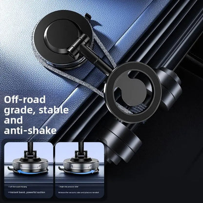 Vacuum Magnetic Phone Stand, New Type of Magnetic Phone Stand, Rotatable and Foldable Portable Double-Sided Vacuum Magnetic Adsorption Adjustable Phone Stand, Washable Base