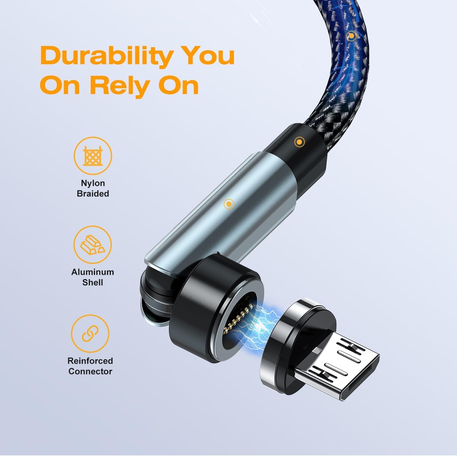 7-Pin Magnetic Charging Cable 360° Rotating 3 in 1 Magnetic Phone Charger, 3A Charging with Data Transfer for Android/Type C/I-Product/Carplay