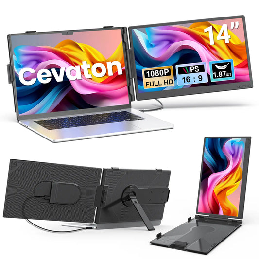 Laptop Screen Extender, Portable Monitor for Laptop, Laptop Monitor Extender, Screen Extender for Laptop, Single Portable Monitor, Second Monitor for Laptop, Plug and Play Monitor, Travel Monitor, Lightweight Portable Monitor
