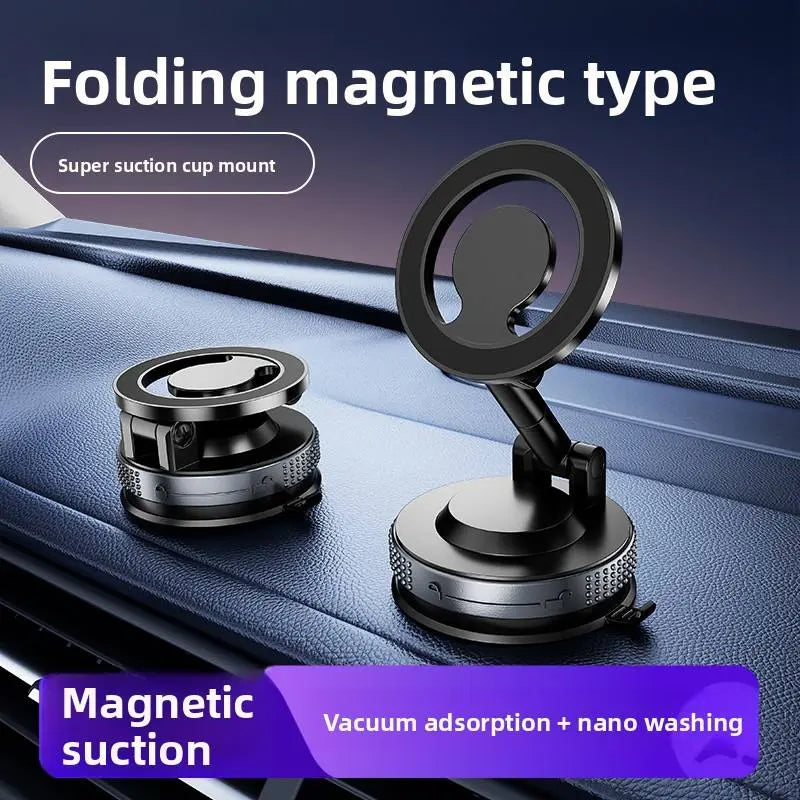 Vacuum Magnetic Phone Stand, New Type of Magnetic Phone Stand, Rotatable and Foldable Portable Double-Sided Vacuum Magnetic Adsorption Adjustable Phone Stand, Washable Base
