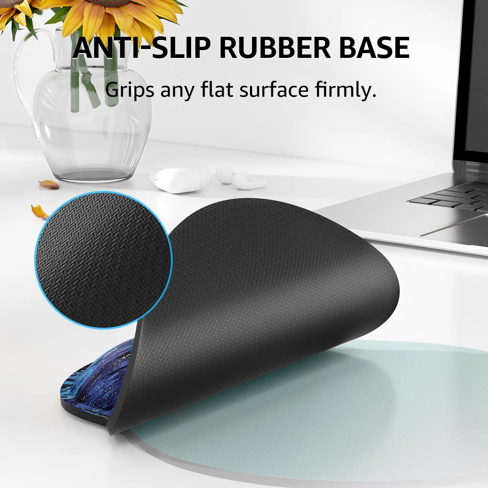 KTRIO Ergonomic Keyboard Wrist Rest and Mouse Pad with Wrist Rest Set, Memory Foam Wrist Support for Typing, Gaming, Office and Home Use